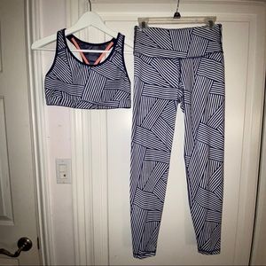 Old Navy Active matching striped workout set